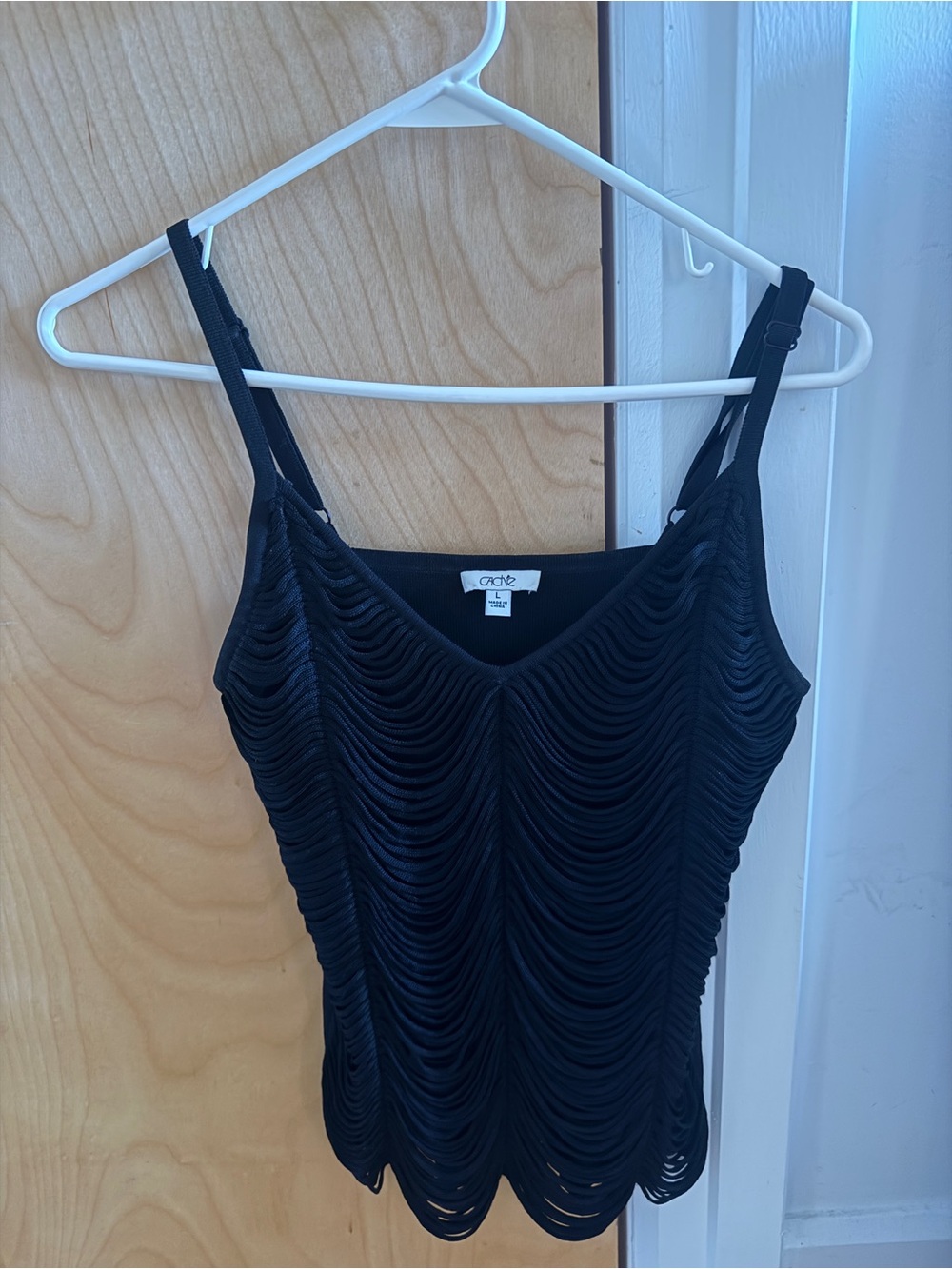 Cache Black Ruched Tank Top - Picture 2 of 3